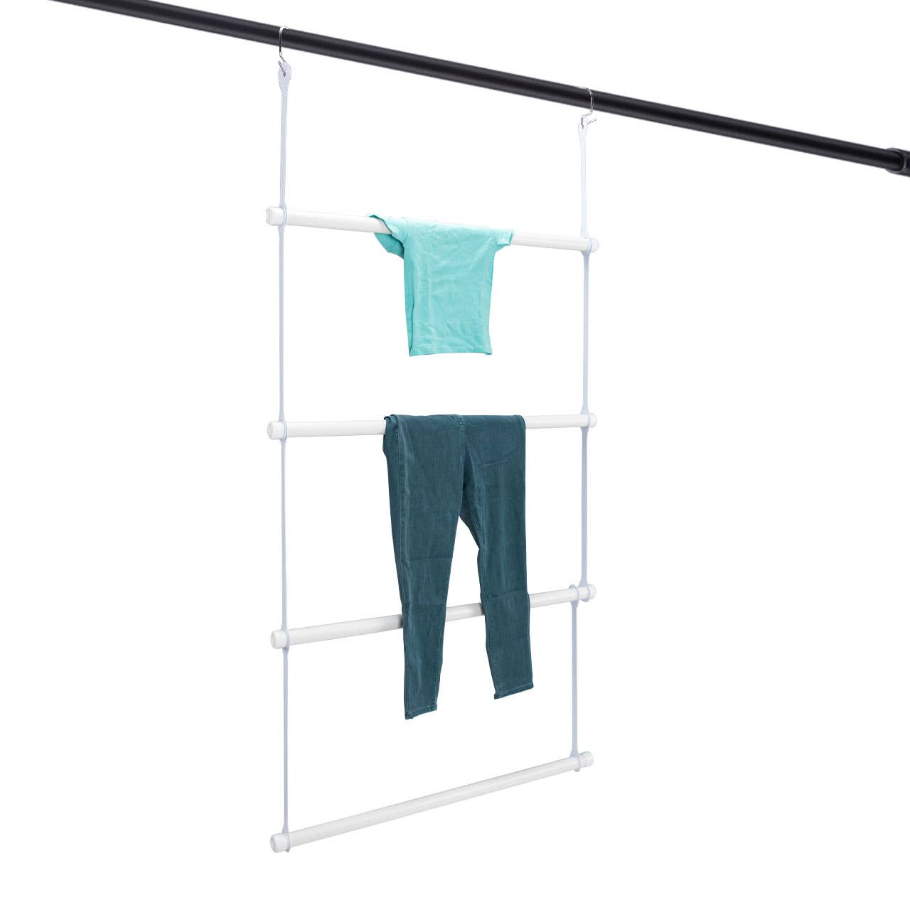 White PVC Tubular Ladder Mannequin