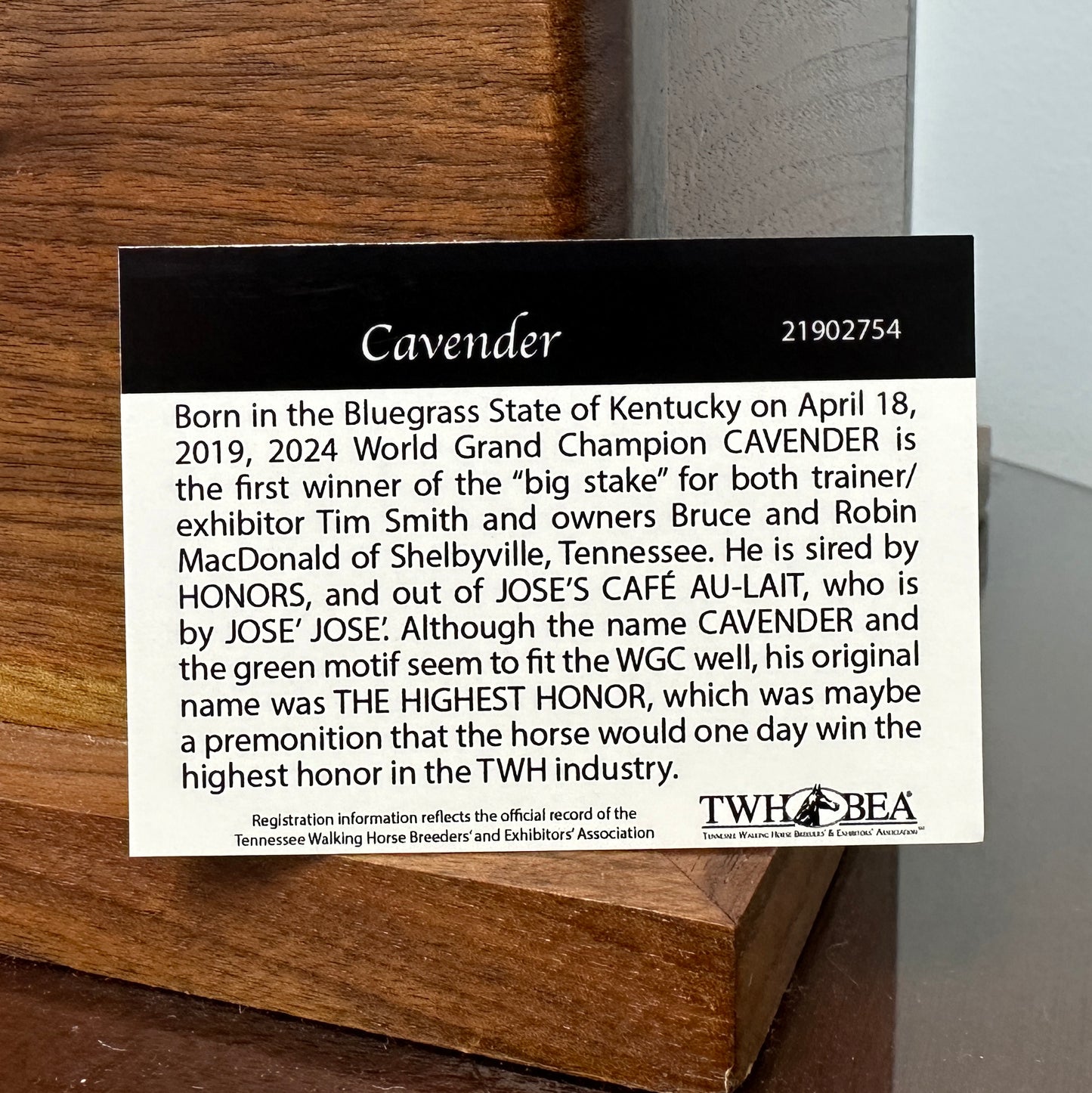 2024 WGC CAVENDER Trading Card