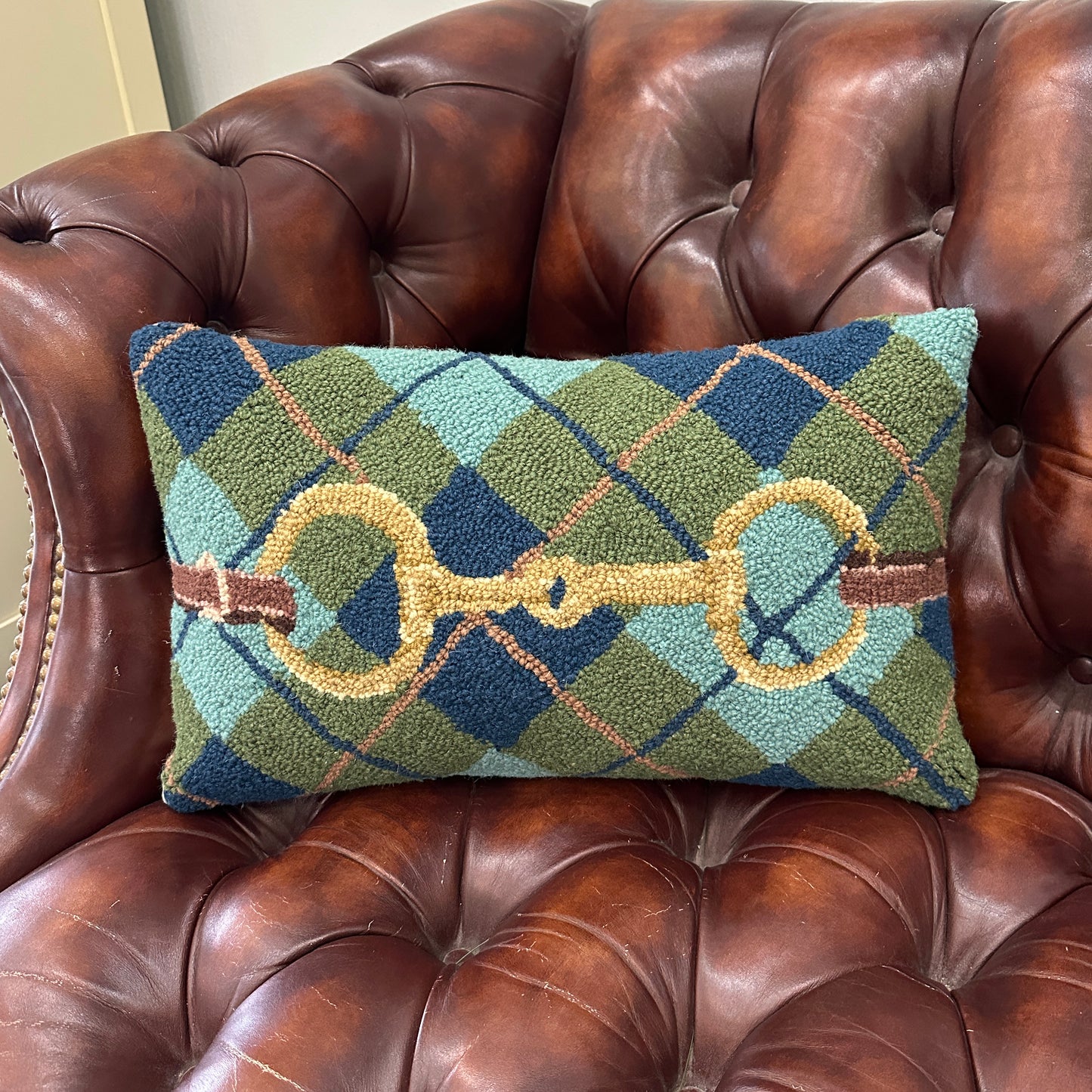 Gingham Bit Hook Pillow