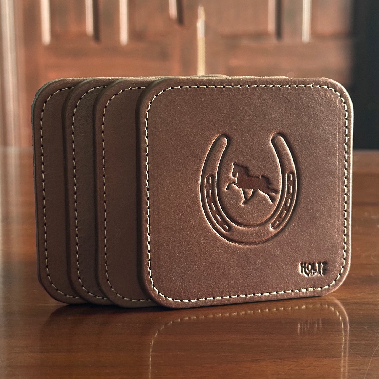 Fine Leather Coaster - Set of 4