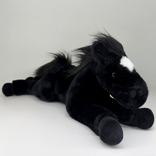 Plush Floppy Horse 16" Black