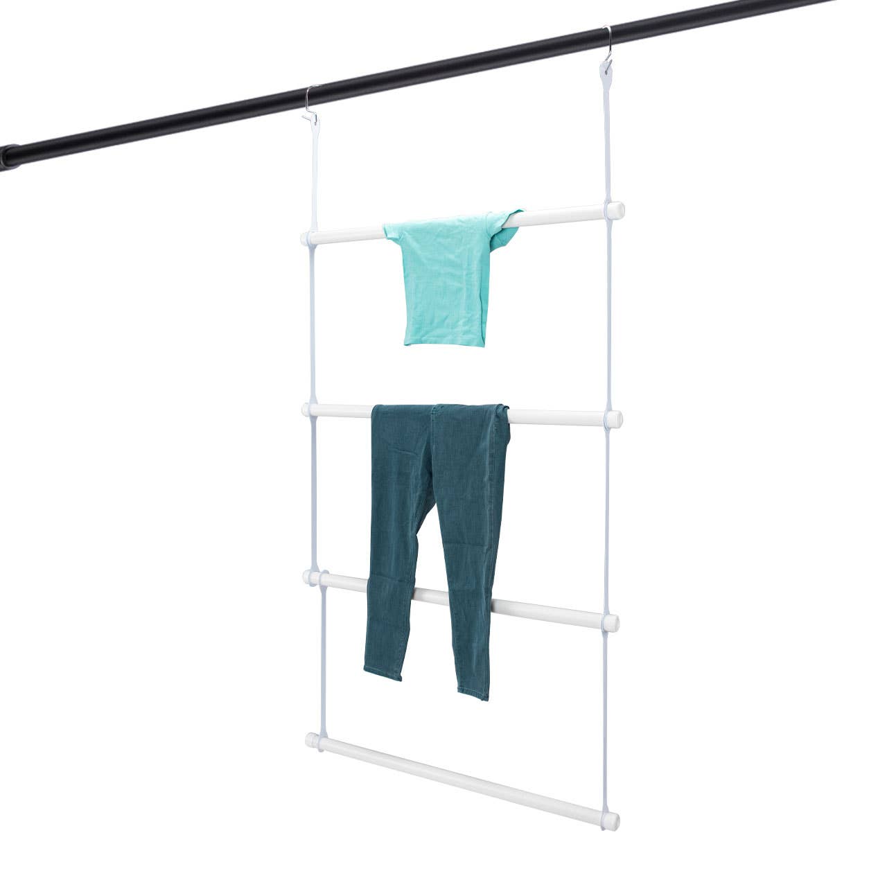 White PVC Tubular Ladder Mannequin