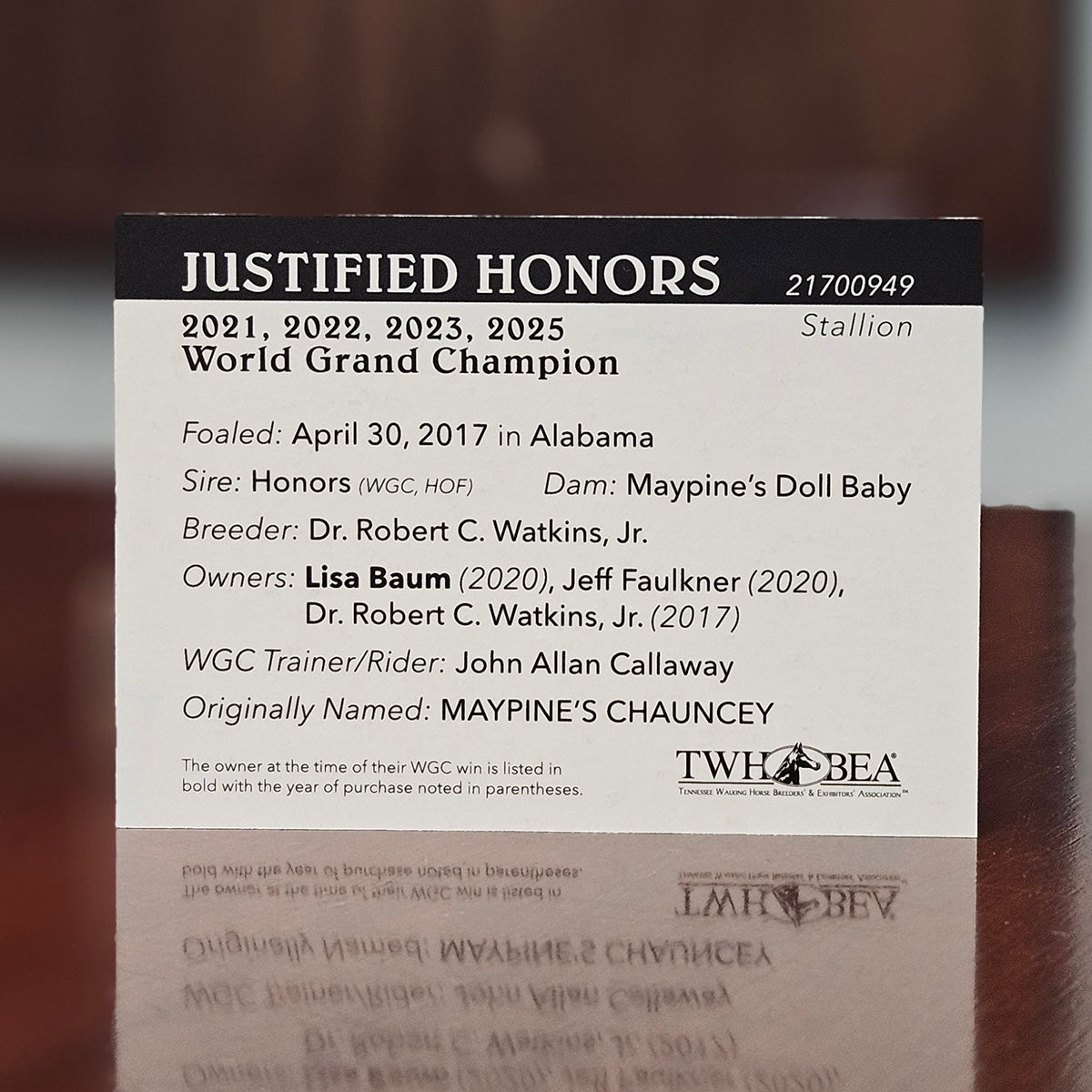 Special Edition Gold Foil 4xWGC JUSTIFIED HONORS Trading Card