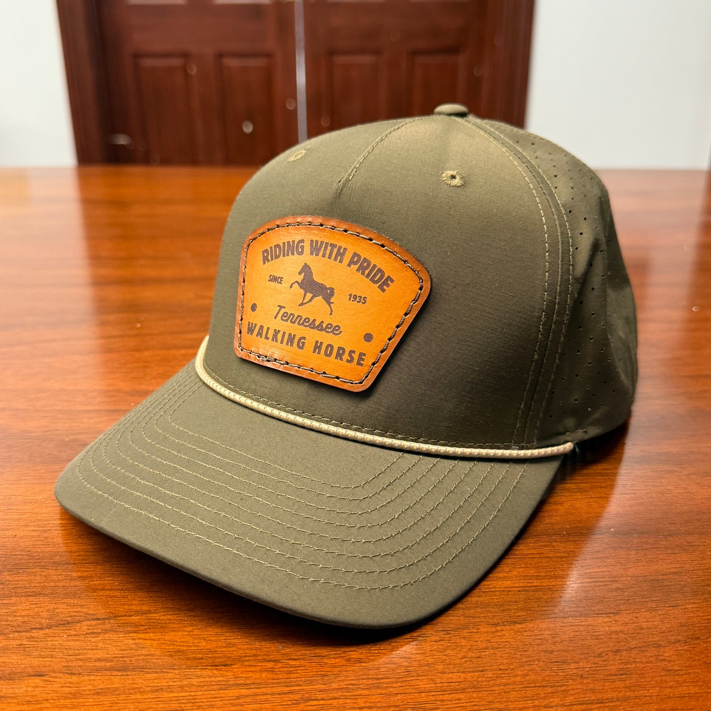 Riding with Pride Leather Patch Hat