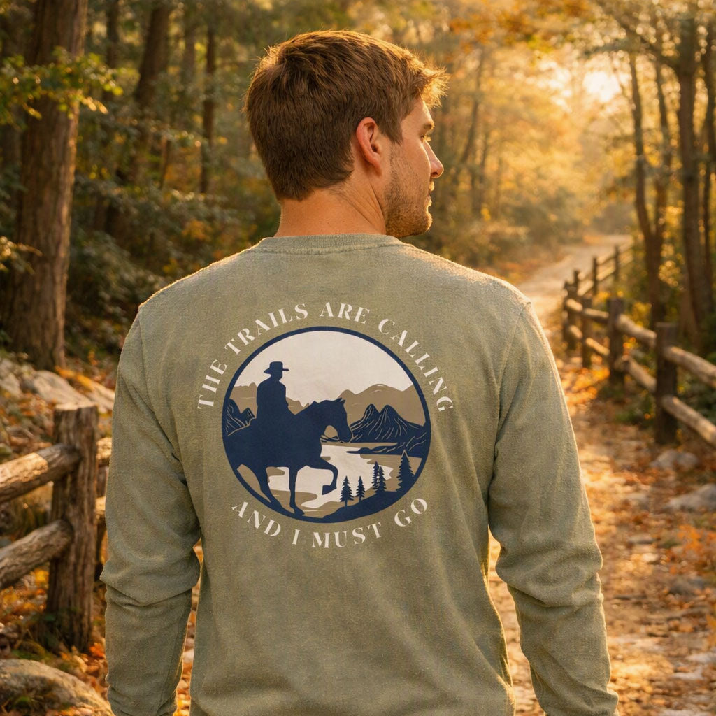 Trails are Calling long sleeve t-shirt Sandstone