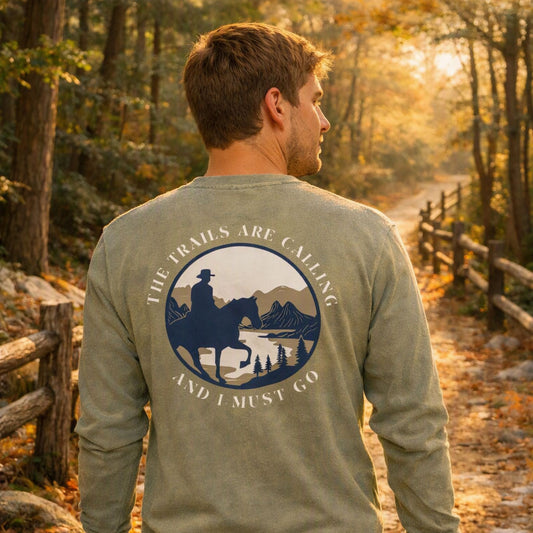 Trails are Calling long sleeve t-shirt Sandstone