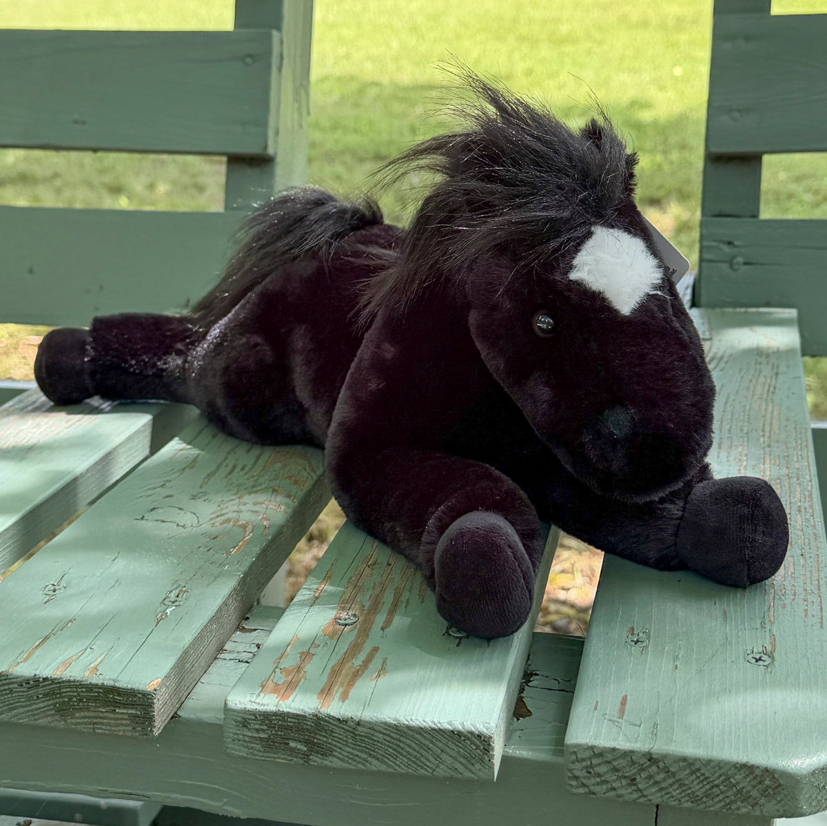 Plush Floppy Horse 16" Black