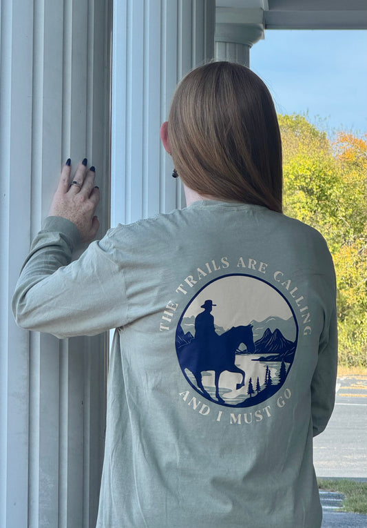 Trails are Calling Long Sleeve T-Shirt Sandstone
